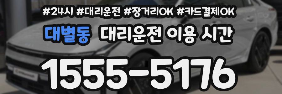 대별동 대리운전 이용 시간
