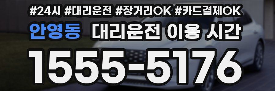 안영동 대리운전 이용 시간