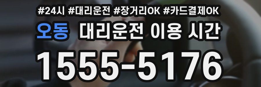 오동 대리운전 이용 시간