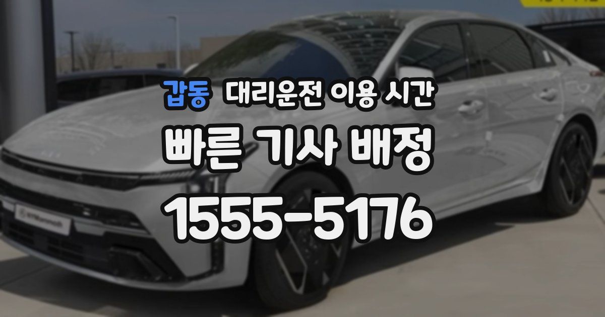 갑동 대리운전 이용 시간