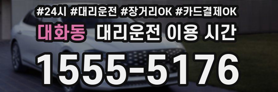 대화동 대리운전 이용 시간