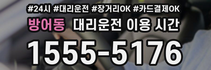 방어동 대리운전 이용 시간