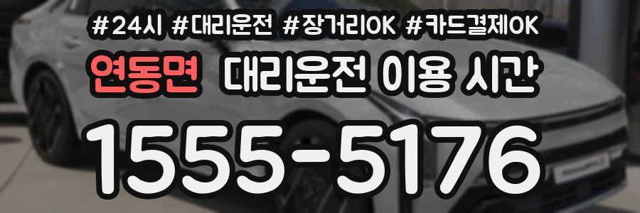 연동면 대리운전 이용 시간