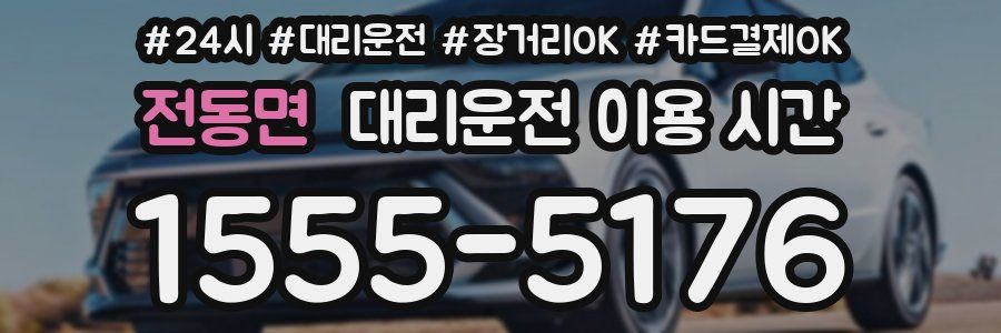 전동면 대리운전 이용 시간
