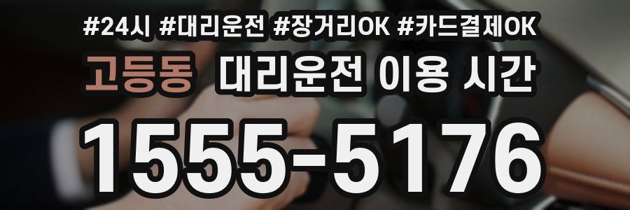 고등동 대리운전 이용 시간