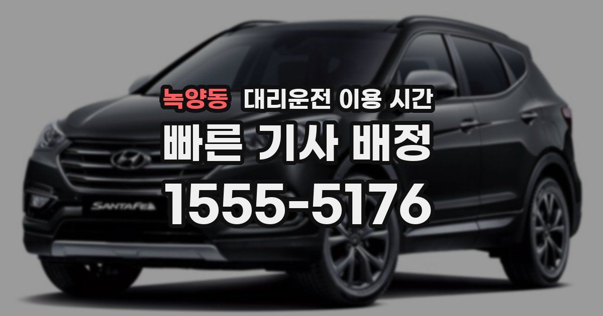 녹양동 대리운전 이용 시간