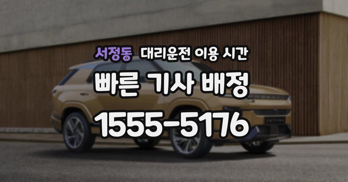 서정동 대리운전 이용 시간