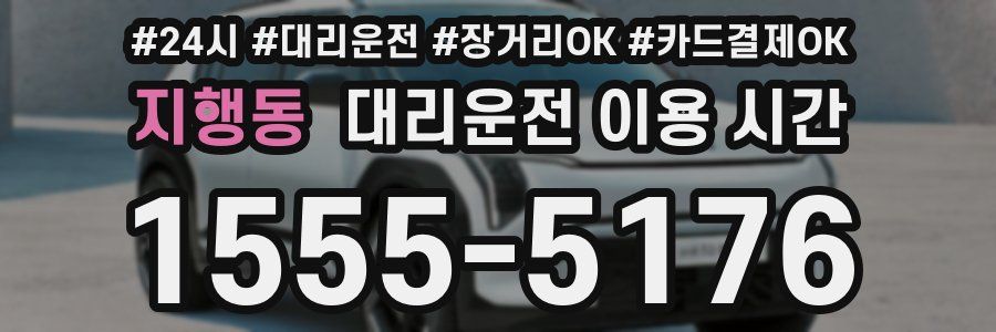 지행동 대리운전 이용 시간