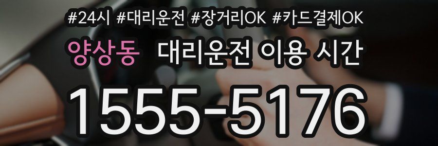 양상동 대리운전 이용 시간