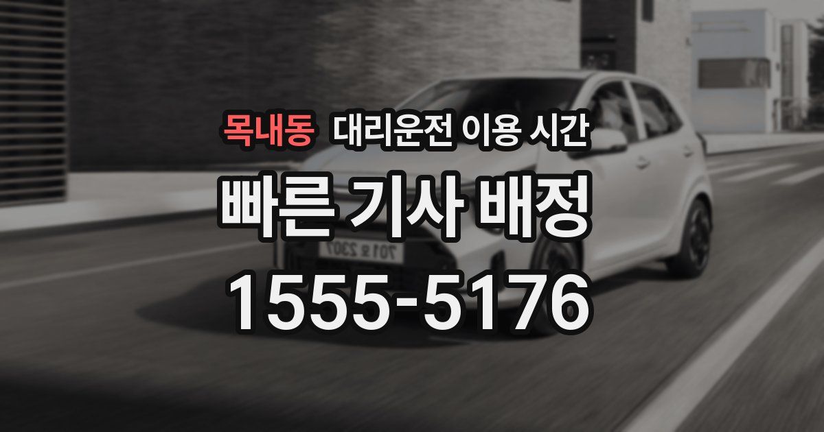 목내동 대리운전 이용 시간