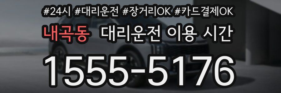 내곡동 대리운전 이용 시간