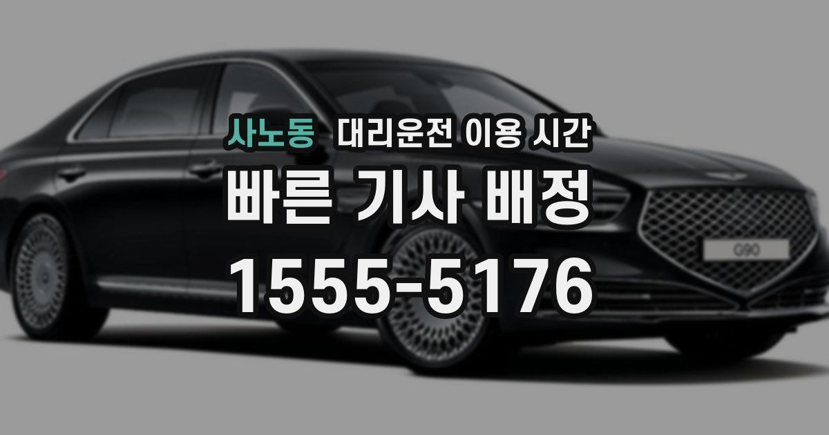 사노동 대리운전 이용 시간