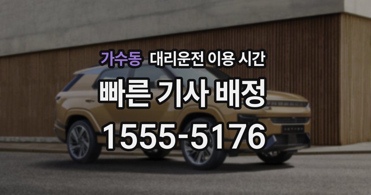 가수동 대리운전 이용 시간