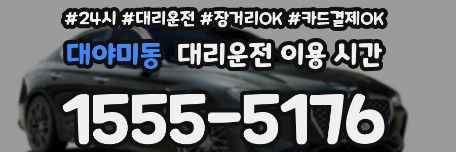 대야미동 대리운전 이용 시간