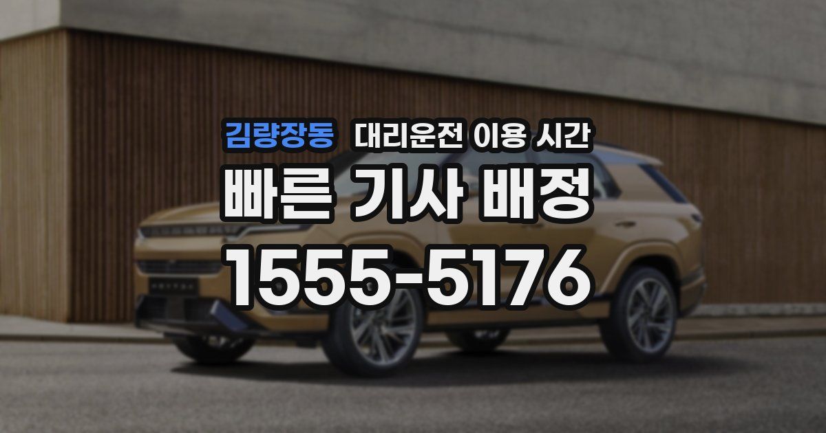 김량장동 대리운전 이용 시간