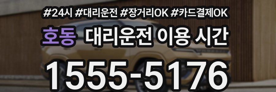 호동 대리운전 이용 시간