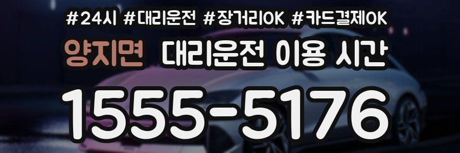 양지면 대리운전 이용 시간