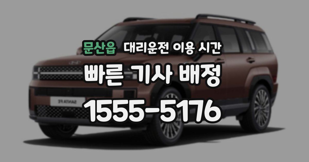 문산읍 대리운전 이용 시간
