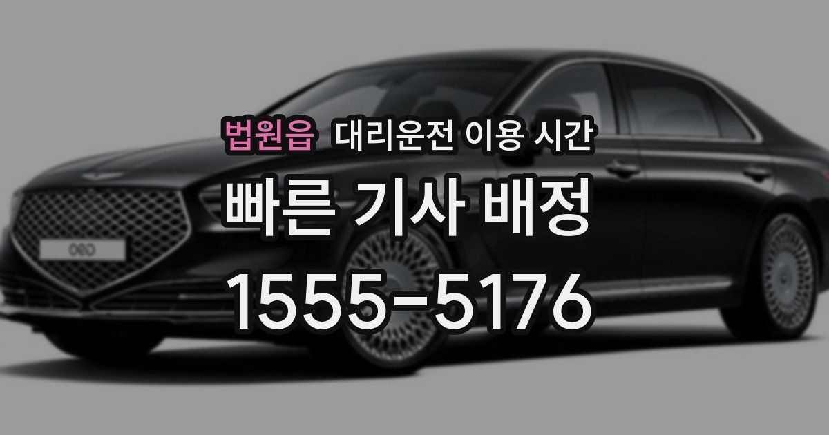 법원읍 대리운전 이용 시간
