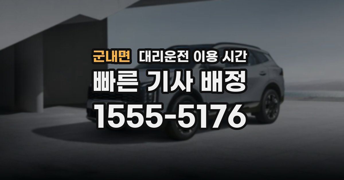 군내면 대리운전 이용 시간