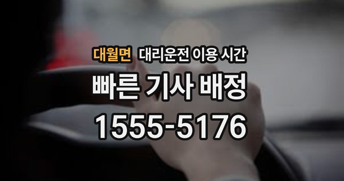 대월면 대리운전 이용 시간
