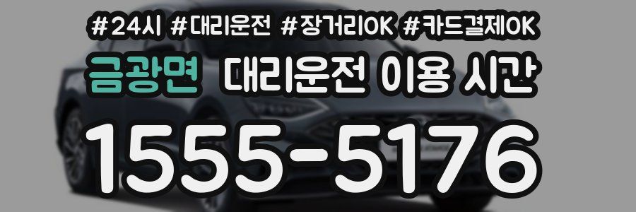금광면 대리운전 이용 시간