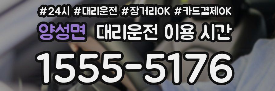 양성면 대리운전 이용 시간
