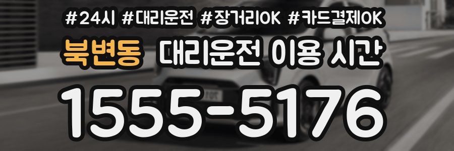 북변동 대리운전 이용 시간