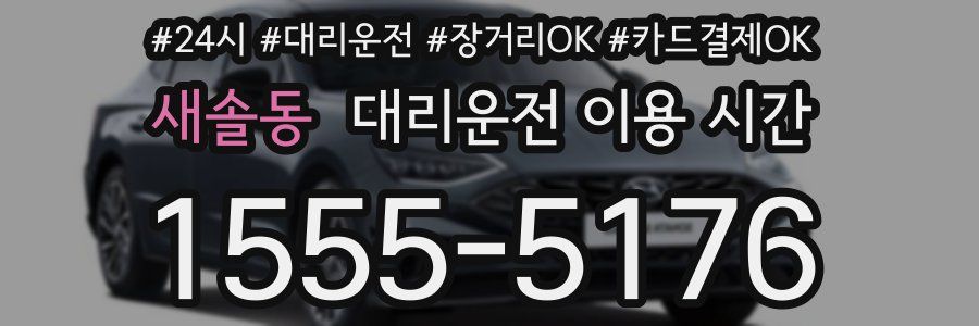 새솔동 대리운전 이용 시간