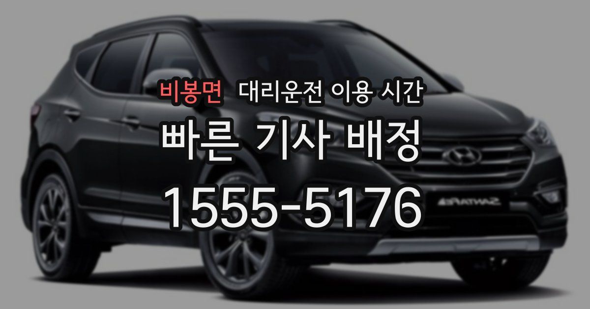 비봉면 대리운전 이용 시간