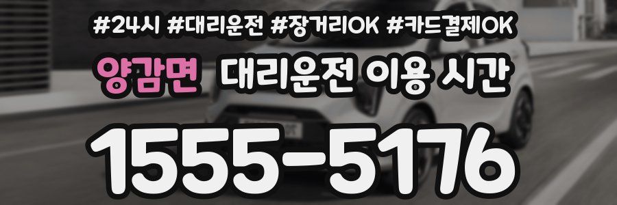 양감면 대리운전 이용 시간
