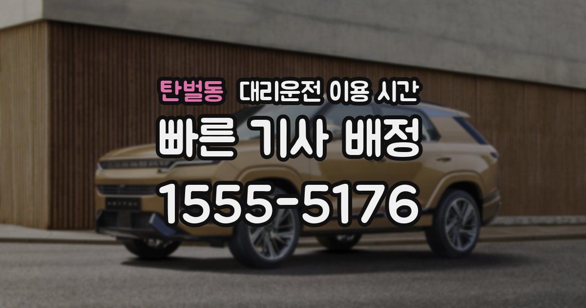 탄벌동 대리운전 이용 시간