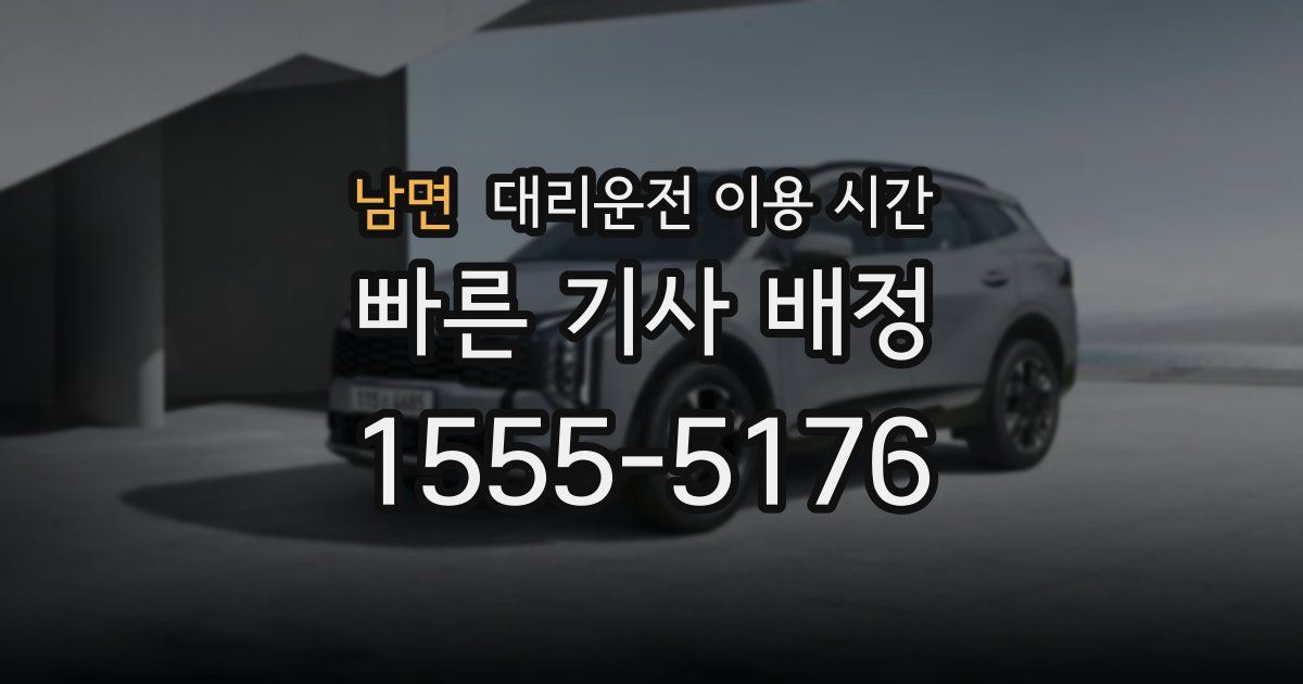 남면 대리운전 이용 시간