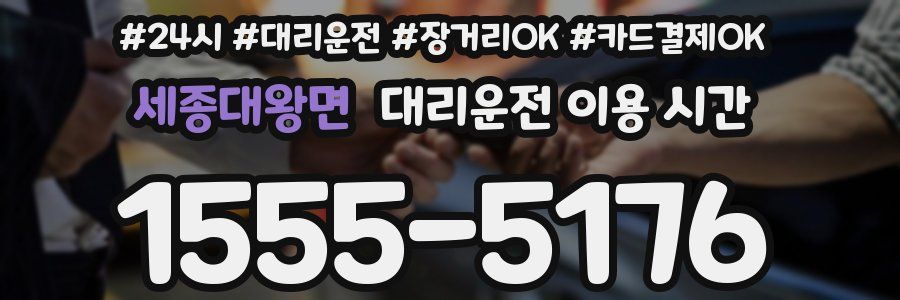 세종대왕면 대리운전 이용 시간