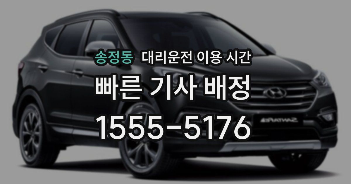 송정동 대리운전 이용 시간