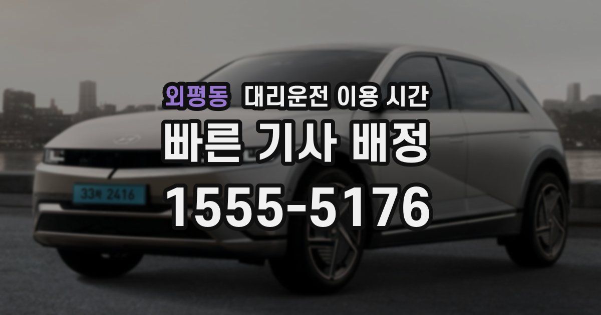 외평동 대리운전 이용 시간