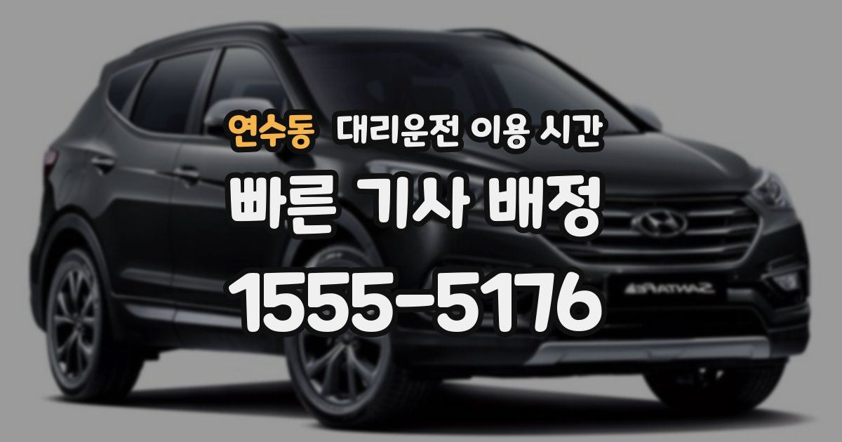 연수동 대리운전 이용 시간