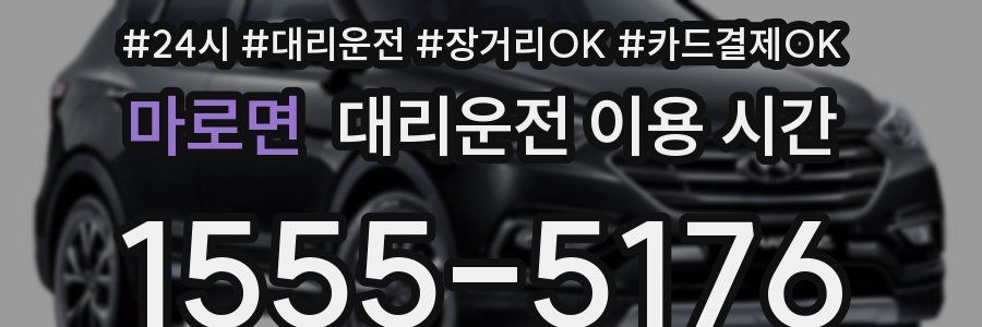 마로면 대리운전 이용 시간