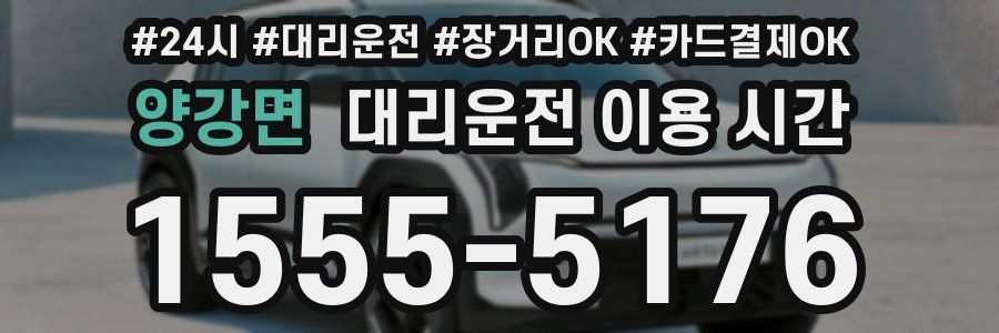 양강면 대리운전 이용 시간