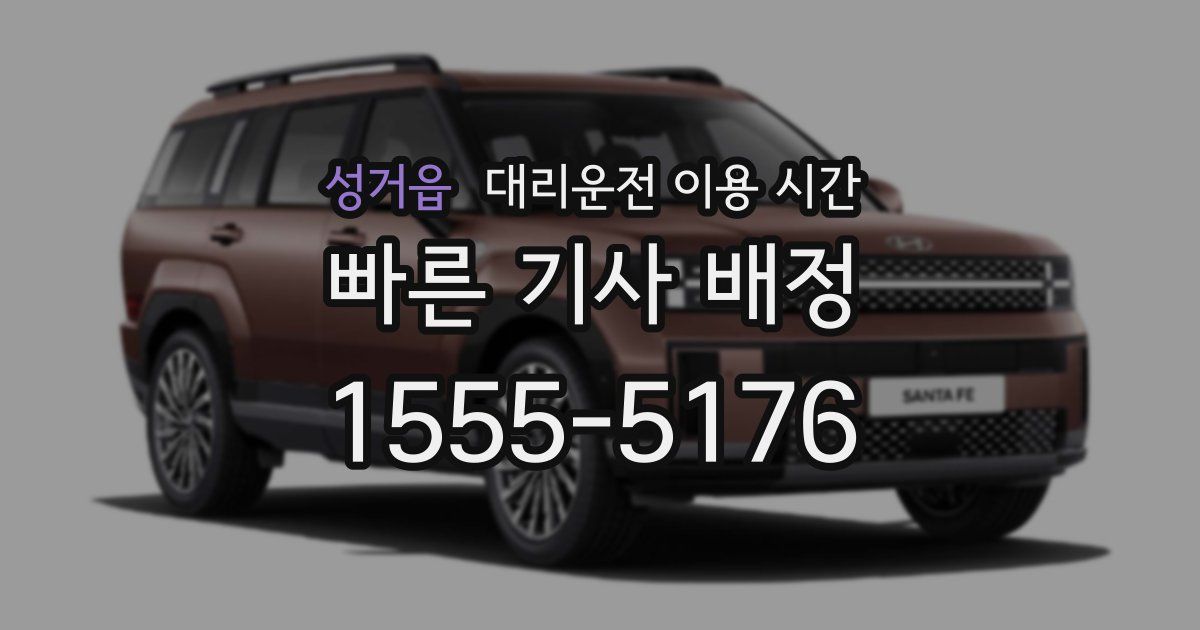 성거읍 대리운전 이용 시간