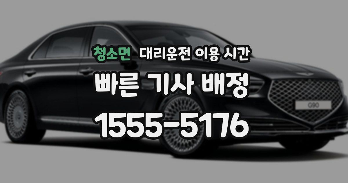 청소면 대리운전 이용 시간