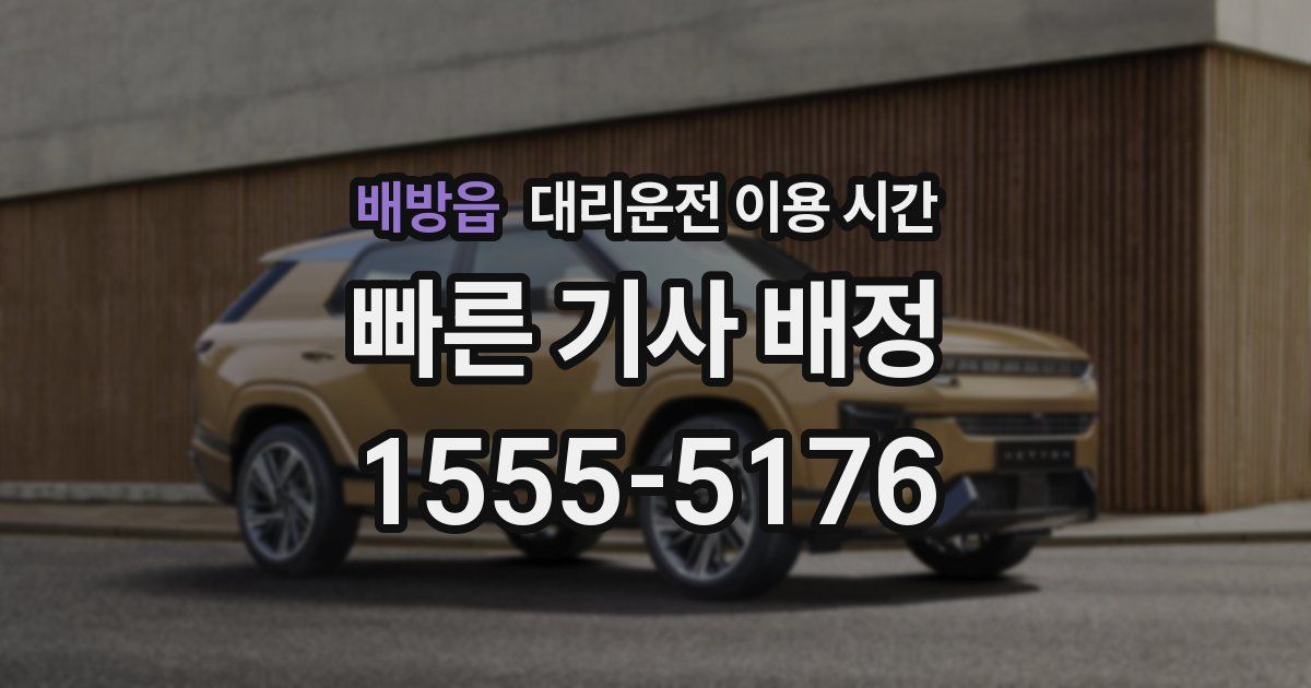 배방읍 대리운전 이용 시간