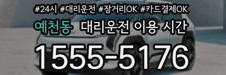 예천동 대리운전 이용 시간