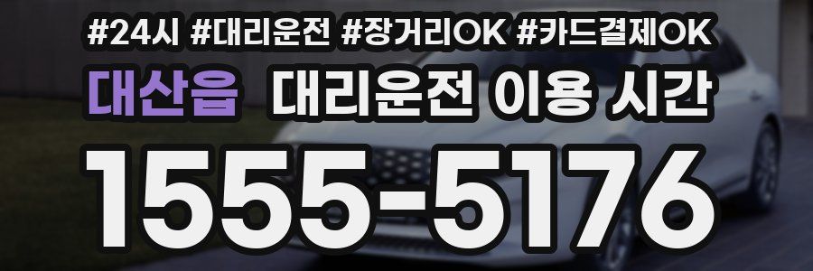 대산읍 대리운전 이용 시간