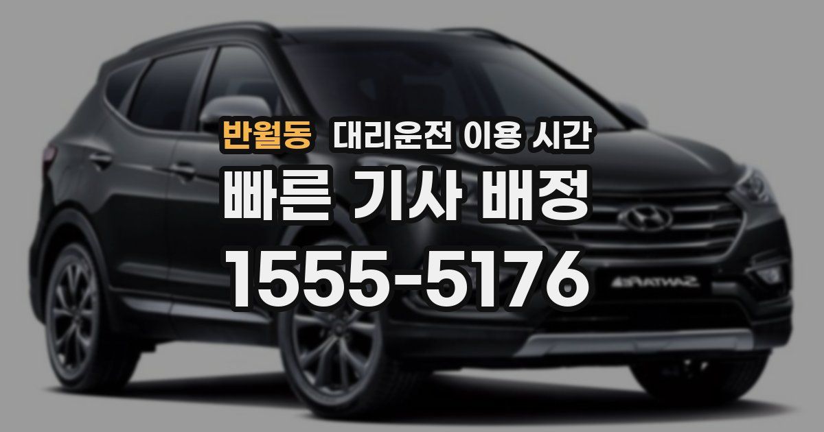 반월동 대리운전 이용 시간