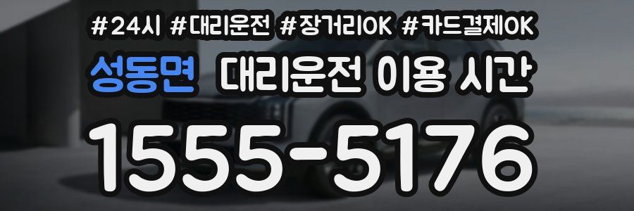 성동면 대리운전 이용 시간