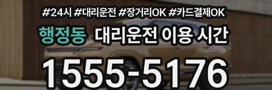행정동 대리운전 이용 시간