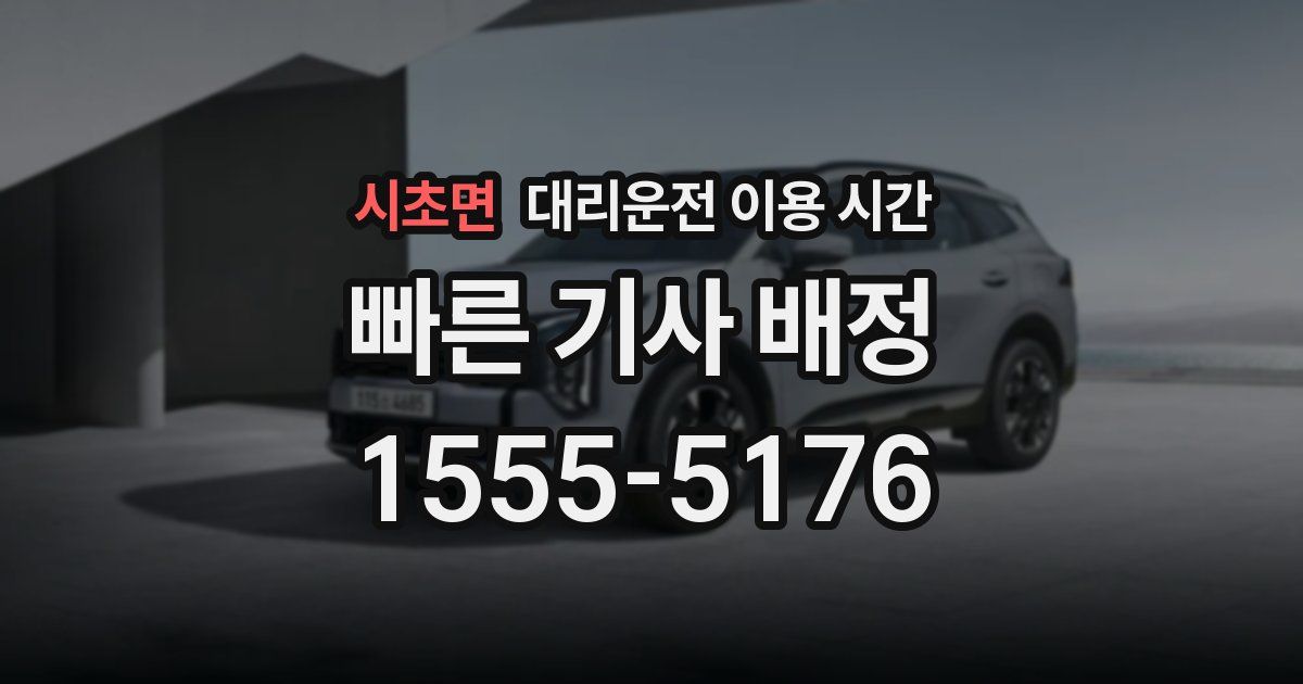 시초면 대리운전 이용 시간