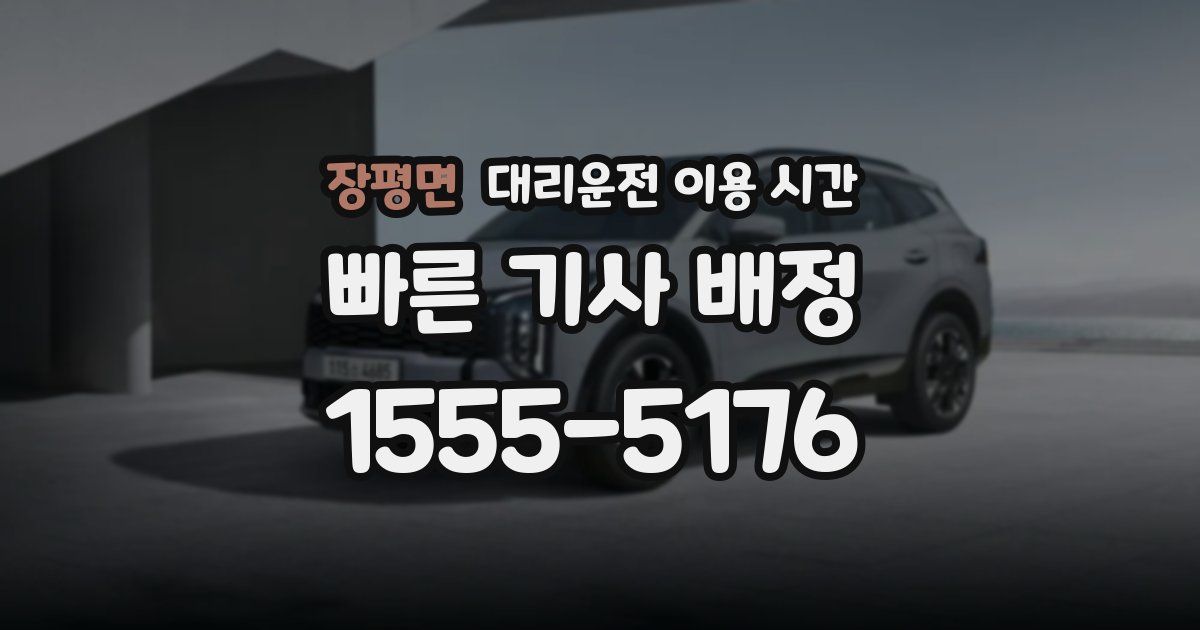 장평면 대리운전 이용 시간