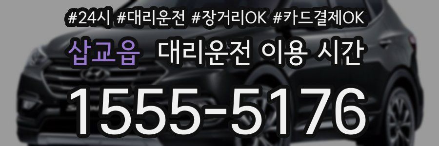 삽교읍 대리운전 이용 시간